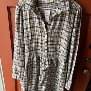 LOFT Multicolor Plaid Shirt